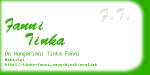 fanni tinka business card